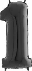 Nafukovací balónek číslo 1 černý 66cm
