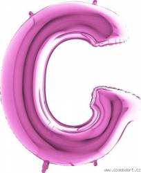 Nafukovací balónek písmeno G růžové 102 cm