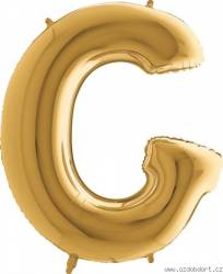 Nafukovací balónek písmeno G zlaté 102 cm