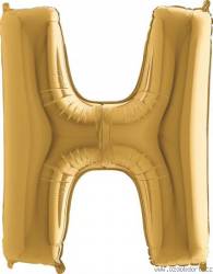 Nafukovací balónek písmeno H zlaté 102 cm