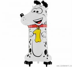 Nafukovací balónek pes číslo 1 pro děti 102cm