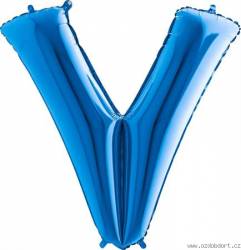Nafukovací balónek písmeno V modré 102 cm