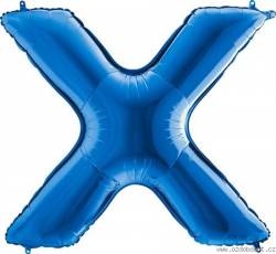 Nafukovací balónek písmeno X modré 102 cm