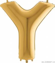 Nafukovací balónek písmeno Y zlaté 102 cm