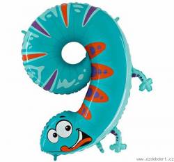 Nafukovací balónek ještěrka číslo 9 pro děti 102cm