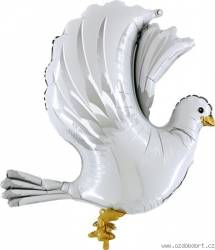 Nafukovací balónek svatební 3D holubice 94 cm
