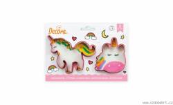 Barevný jednorožec plastové vykrajovátko set 2 ks