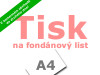 Tisk na fondánový list A4