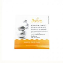 Fólie pro balení čokolád - stříbrná 10x10cm 150ks