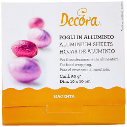 Fólie pro balení čokolád - červená 10x10cm 150ks