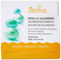 Fólie pro balení čokolád - zelená 10x10cm 150ks