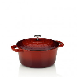 Pekáč CALIDO, litina, červená O24cm x v11,5cm 4L