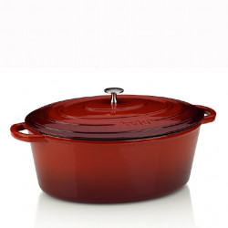 Pekáč CALIDO, litina, červená 35x28,5x14,5cm 9,5l