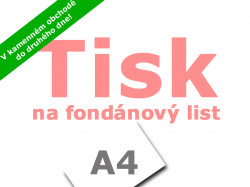 Tisk na fondánový list A4