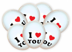 7ks Balónky s nápisem I LOVE YOU