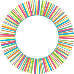 Barevná dortová podložka paprsky 31cm