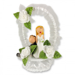 Svatební figurka na dort 1ks přinucený ženich