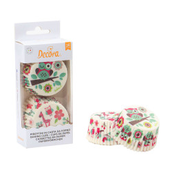 Košíčky na muffiny 36ks sovy