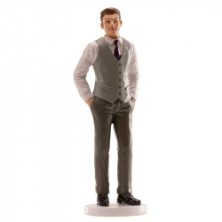 Svatební figurka na dort 16cm samostatný gentlemen