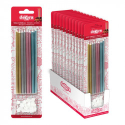 Barevné dortové svíčky se zápichem 13cm 8ks