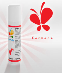 Barva ve spreji pastelová na čokoládu (červená) 100 ml