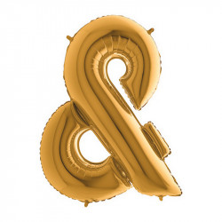 Nafukovací balónek znak and 102cm zlatý