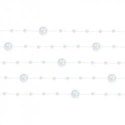 Perlová girlanda bílá 130 cm (5 ks) GP1 dortis