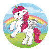 Jedlý papír na dort jednorožec a duha 20cm