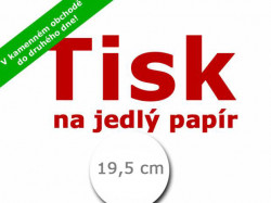Tisk na jedlý papír kruh průměr 19,5cm