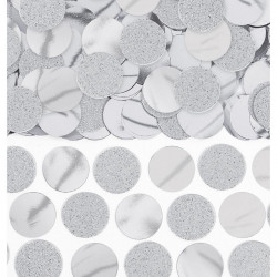 Konfety na párty stříbrná kolečka 63g