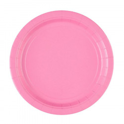 Papírový talíř 8ks růžový  22,8cm