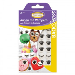 Oči na cupcaky 28ks - řasy