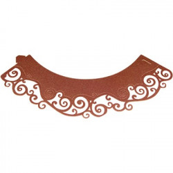 Ozdobný límec na cupcaky 12ks barva čokoládová