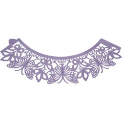 Ozdobný límec na cupcaky 12ks motýl fialový