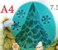 Silikonová forma stromeček a vločky