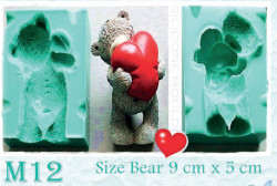 Silikonová forma medvídek a srdce