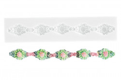 Silikonová formička květinový lem 200x11mm