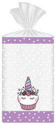 Pytlíček na sladkosti a čokoládu 10ks 24x15cm unicorn