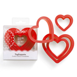 Vykrajováka červená srdíčka 4ks