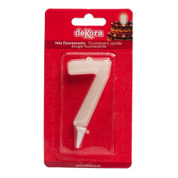 Svíčka na dort číslo 7 svítící ve tmě 6cm