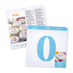 Stencil na dort číslo 0 průměr 25cm