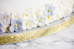 Silikonová forma lem na dort květiny