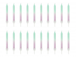 Svíčky na dort 6cm Ombre 20ks