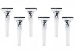 Párty frkačky metalické stříbrné 6ks