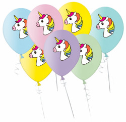 Balónky jednorožec barevné 7ks
