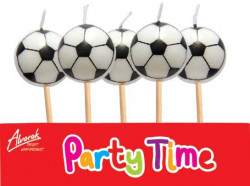 Narozeninové svíčky fotbalový míč 5ks