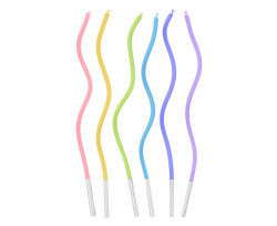Svíčky pastelové kroucené 6ks