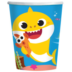 Kelímky papírové 8ks Baby Shark 250ml