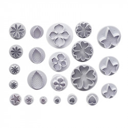 Sada pístových vykrajovátek květiny a listy 22ks
