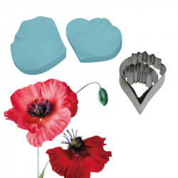 Žilkovač a vykrajovátko na vlčí mák 6,5x5cm - Cakesicq